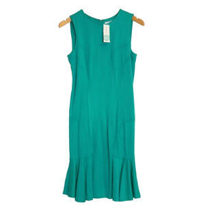 NWT Katherine Barclay Opal Green Sleeveless Fit & Flare Dress Knee-Length M